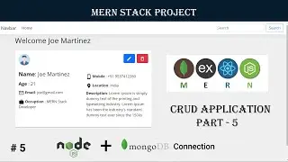 CRUD Application  [ PART -5 ] || MERN Stack Project - React, NodeJS, ExpressJS, MongoDB 