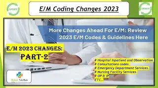 E/M Updated Guideline 2023 | PART-2 | Major changes in ED, Consult, Hospital Care| Major E/M Changes