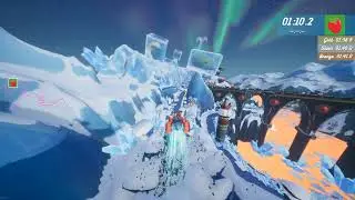 All-Star Fruit Racing: Time Attack Gold - Frozen Castle (Three Pistons)