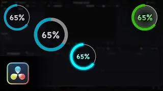 Circular Percentage Progress Bar Animation in DaVinci Resolve Fusion | Motion Graphics Tutorial