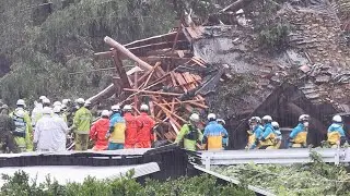 倒壊民家に５人か、１人心肺停止　土砂崩れ、２人は重軽傷　愛知・蒲郡