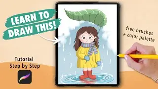 Draw a Storybook Autumn Girl Character - Digital Illustration - Procreate Tutorial