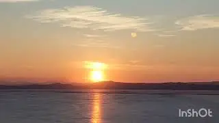 Потрясающий закат Красота Японского моря Зимняя зима Подледная морская рыбалка Амурский залив