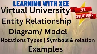 ERD Entity relationship Diagram/Model | Notations Types | Symbols & Relations | Examples VU