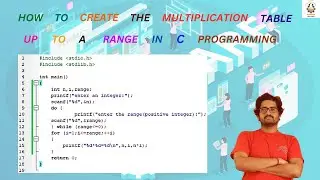 How to create the multiplication table up to a range in C programming