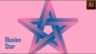 How To Create Optical Illusion Star | Geometric Design | Illustrator Tutorial | Illusion Graphic