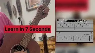 🎸 Master the legendary 'Summer of 69' intro! Play along and rock out! #GuitarTutorial #ViralMusic