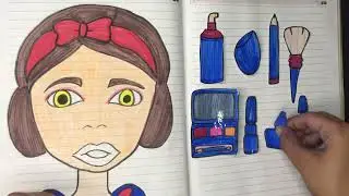 [💸Paper DIY💸] Snowwhite Paper Doll makeover tutorial 💄#viralvideos #asmr