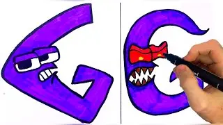 How to draw Alphabet Lore easily |  Original and Nightmare |  Draw letters easily |  Draw G