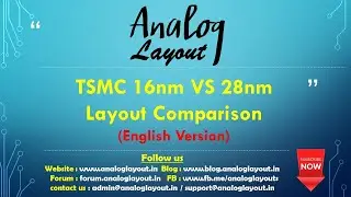 TSMC 16nm VS 28nm Layout Comparison