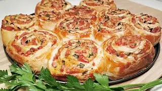 Булочки ЗАВИТУШКИ с сосисками за 1 час