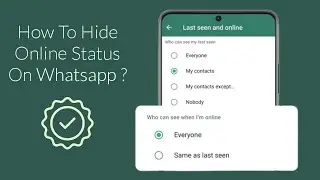 How To Hide Online Status On Whatsapp while chatting? New Feature last seen & online status