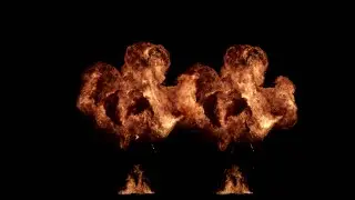 4k Combust1 Explode Prores Video -  Black Screen