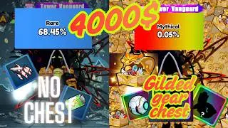 SPENDING 4000$ ON THE NEW GILDED GEAR CHEST!? | Catch a monster | Roblox 