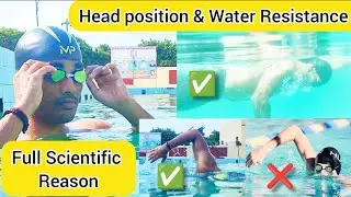 Water Resistance & Head Position In Freestyle Swimming - Swimming Tips For Beginners, Swim Tips