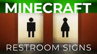 How to Create RESTROOM SIGNS in Minecraft! [TUTORIAL]