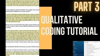 Qualitative data analysis - Developing THEMES from CODES | 