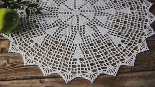 New Year's NAPKIN with Christmas trees 🌲🌲🌲 EASY and FAST! SCHEME. The final third part.