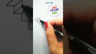 3D Art Sketch drawing by cells Easy drawing #drawing #howtodraw
