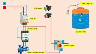 CONNECTION OF AUTOMATIC SWITCH AND MANUAL 1 PHASE WATER PUMP,ISOLATOR SWITCH,FLOAT SWITCH