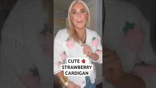 CUTE STRAWBERRY CARDIGAN 🍓 Audrey and Victoria #style ***link to cardigan in description