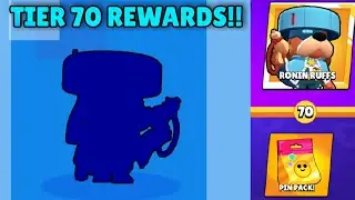 Tier 70 Brawlpass Rewards UNLOCKED!! Ronin Ruffs & Pinpack - Brawlstars