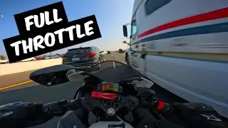 Yamaha R3 top speed redlined for 3 minutes [4k POV]