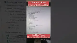 How to Show Horizontal Scroll Bar 