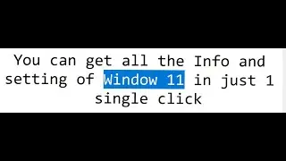 Hack the window 11 pc in single click