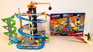 Ultimate Dino City Garage Adventure Force Toy Car City World Playset Unboxing and Demonstration