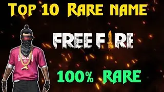 FREE FIRE RARE NAME .  100%  RARE  NAME  FREE FIRE  😀😀.