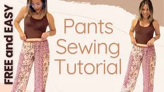 Sew A SUPER EASY and FREE Pair Of Pants With Me- Using The Hattie Pants By Tiana's Closet!