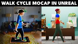 Making a walk cycle using treadmill mocap! (Vive Trackers + Unreal Engine)