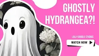 Painting Hydrangea Ghosts with Acrylic Paint for a Halloween Hey Boo Sign