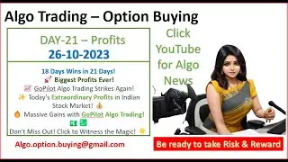 🚀 Biggest Profits! 📈 GoPilot Algo Trading Strikes Again!✨Extraordinary Profits in Stock Market! 💰