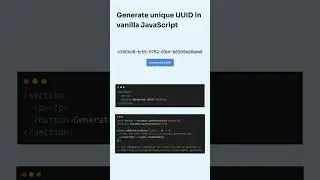 How to Generate UUID in Vanilla JavaScript 
