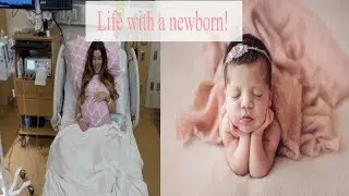 labor and delivery story /newborn photo shoot /  baby's first month home