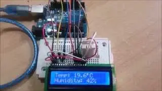 Arduino LCD DHT-22 Temp and Humidity Sensor