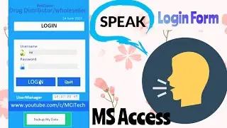 create login form with voice in ms access