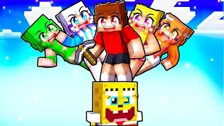 STUCK on ONE CARTOON Block With MY CRAZY FAN GIRLS...