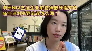 How to Write a Business Plan to the State Government for the NIV Visa？如何写出州政府喜欢的NIV签证商业计划书？