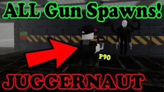 [UPDATED] EVERY Gun Spawn Location In Juggernaut! Roblox Survive And Kill The Killers In Area 51