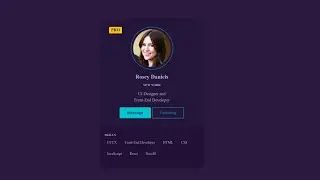 Create A Profile Card UI Design With HTML & CSS