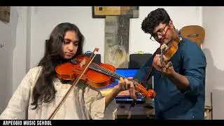 Pirates of the Caribbean - violin cover | Rafayat & Arisha | Studio Live | Arpeggio Music School |