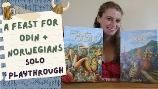 A Feast for Odin & The Norwegians expansion -solo playthrough and review (solo Uwe Rosenberg series)