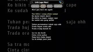 Lirik Lagu Merri #liriklagu #karaoke