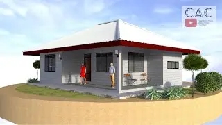 Simple Farmhouse | Tropical House | 8.5x10.5m | Two Bedroom