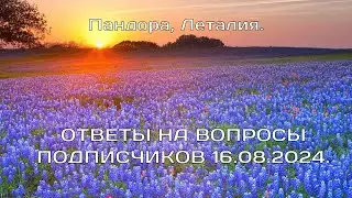 Пандора, Леталия.  ОТВЕТЫ НА ВОПРОСЫ  ПОДПИСЧИКОВ.  ИНТЕРВЬЮ 16. 08. 2024. Фантастическая история.