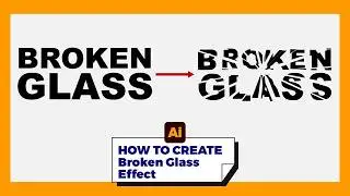 Adobe Illustrator Tutorial | HOW TO CREATE Broken Glass Effect (Tips Tricks Tools Beginners 101)