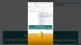 Power BI DAX - DISTINCTCOUNT function to get UNIQUE count 